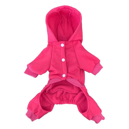 Cotton 4-Leg Dog Hoodie Jumpsuit