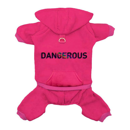 Cotton 4-Leg Dog Hoodie Jumpsuit