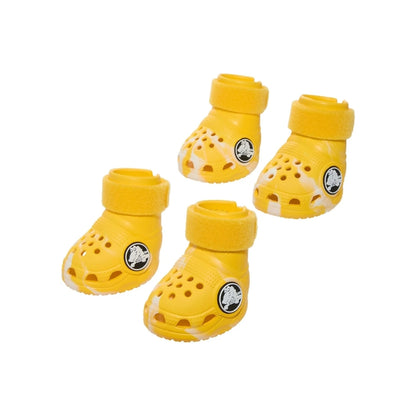 BarkBox Glow-in-the-Dark EVA Dog Shoes (4-Pack) - Yellow
