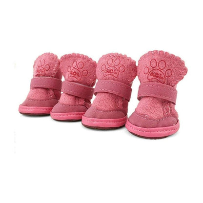 Non-Slip Fleece Dog Boots (4-Pack)