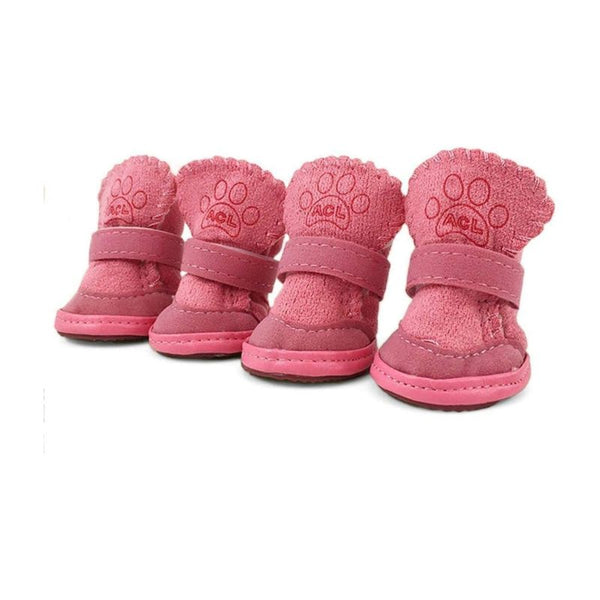 Non-Slip Fleece Dog Boots (4-Pack)