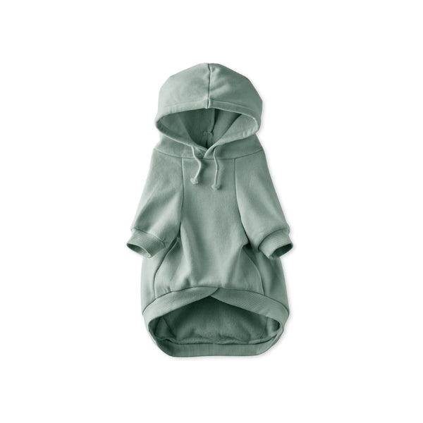 Pet Passion Soft Cotton Brushed Fleece Dog Hoodie - Sage Green